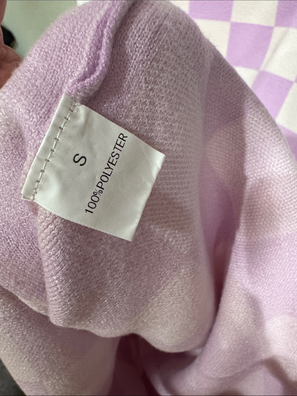 Amazon Lilac and Cream Checker Spaghetti Strap Maxi Dress - Picture 4 of 4